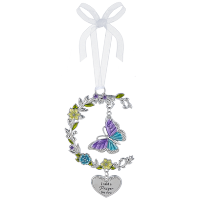 Butterfly in Arch Ornament, "I said a prayer for you"