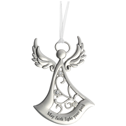 Angel Ornament- May faith light your path
