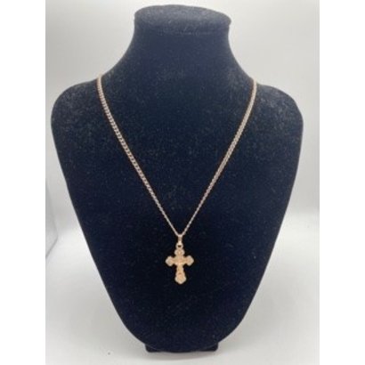 Fancy Crucifix Rose Gold on Chain