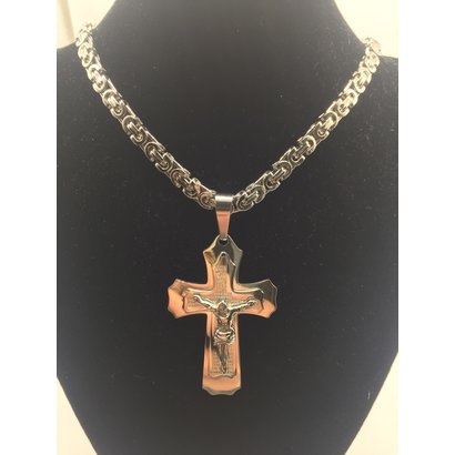 Stainless Steel Crucifix 26" Chain
