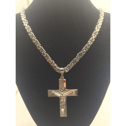Stainless Steel Crucifix 26" Chain