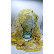 Spanish Mantilla Ivory and Gold Exquisite