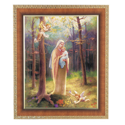 Cherry Frame w/ an 8"x10" Madonna of the Woods Print