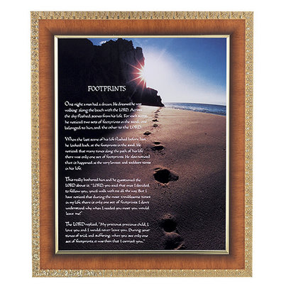 Footprints in Cherry Frame