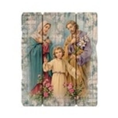 Holy Family 7 1/2X9" Vintage Plaque With Hanger
