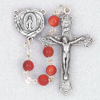 6mm gold Sand Bead Rosary