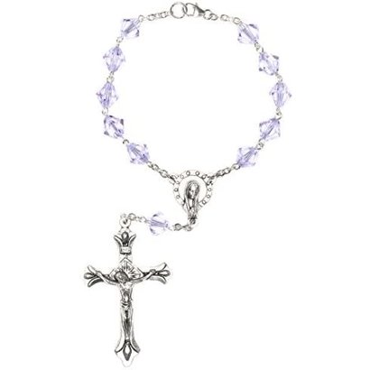 Blue Crystal Auto Rosary 6mm