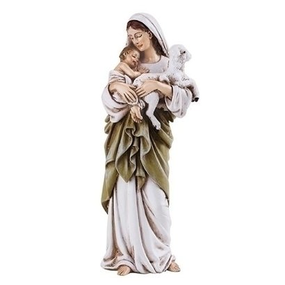 MADONNA & CHILD W/LAMB, 4"H