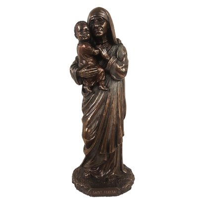 St. Theresa-Calcutta, Veronese Lightly HP-D Cold Cast Bronze, 8"