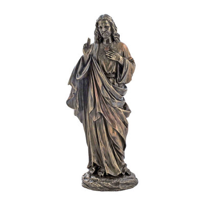 Sacred Heart of Jesus Lightly HP-D Cold-Cast Bronze, 10"