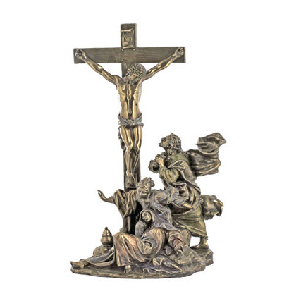 Crucifixion , 11", Cold Cast Bronze