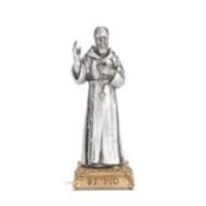 St. Padre Pio- 4 1/2" Pewter Statue