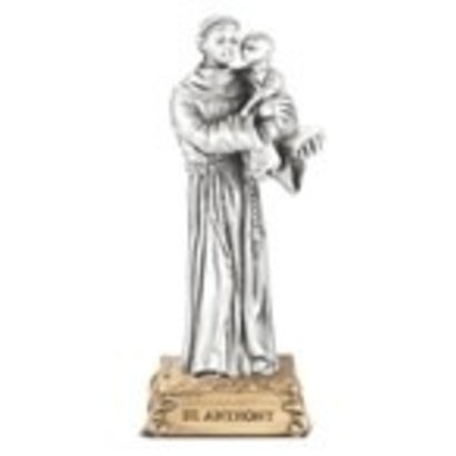 St. Anthony- 4 1/2" Pewter Statue