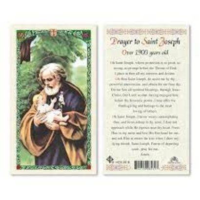 Prayer to St. Joseph, Over1900 Years Old Laminated Prayer Card