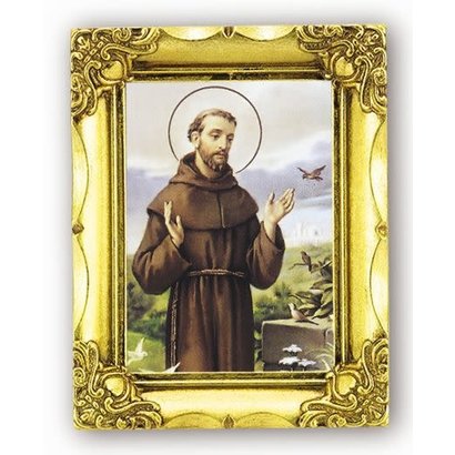 St. Francis Antique Gold Art Frame, 3.5" x 4.5"
