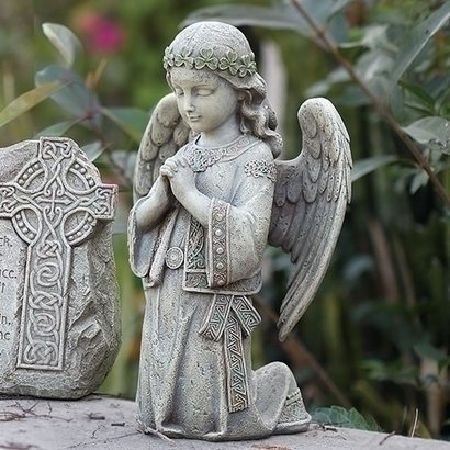 Celtic Angel Outdoor Statue, 12.25"