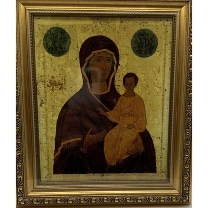 Virgin of Smolensk Icon, 10x9" Made In The Ukraine