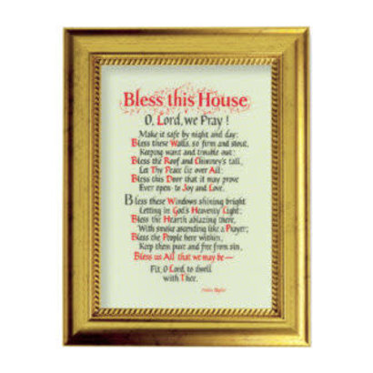 Bless This House Gold-Leaf Framed Art, 9" x 6 3/4"