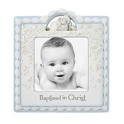 Baptized in Christ Photo Frame, Blue 4" x 4"