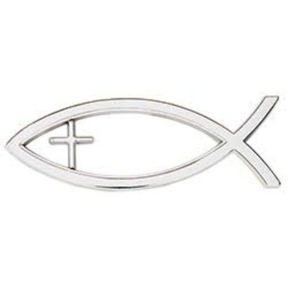 Ichthus Auto Emblem, Silver
