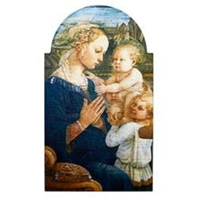 Lippi Virgin In Adoration Arched Plaque, 7" W x 12" H