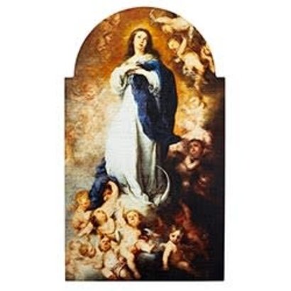 Murillo Immaculate Conception Arched Plaque, 7" W x 12" H
