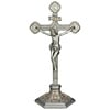 A Veronese Ornate Crucifix in a pewter style finish with golden highlights, 22.5". Standing