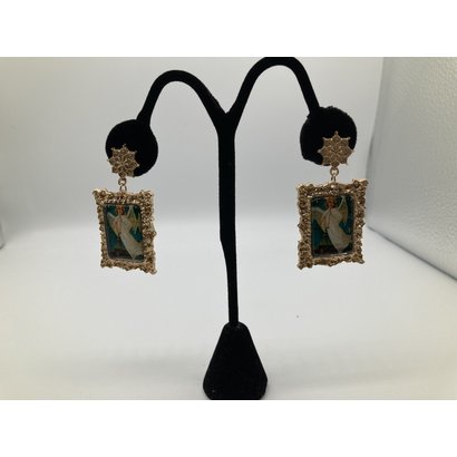 Angel of Peace Vintage Dangle Earrings
