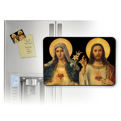 Antique Sacred and Immaculate Heart Magnet