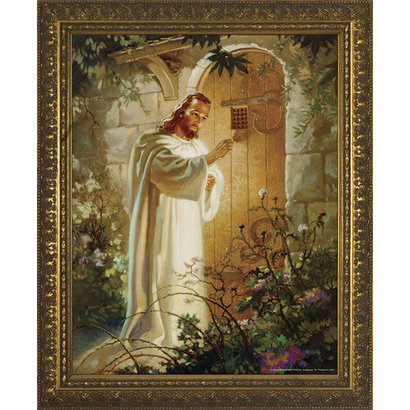 Christ at Heart's Door, Gold Frame 11" x 14"