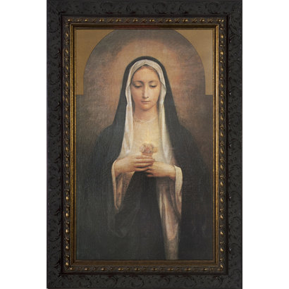 Antique Immaculate Heart of Mary Framed Art