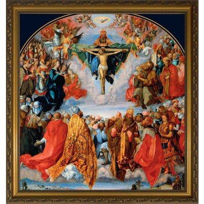 Adoration of the Trinity by Albrecht Durer - Gold Framed Art