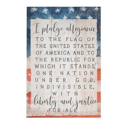 Pledge of Allegiance 10.75"x16"x5"