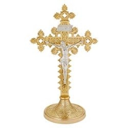 Altar Crucifix, 20-1/4"H, 8" Dia base