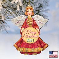 2021 Merry Christmas Wooden Ornaments by G. DeBrekht