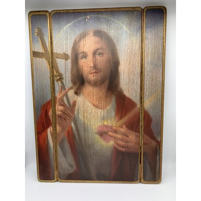 Sacred Heart of Jesus Wall Plaque, 15x11"H