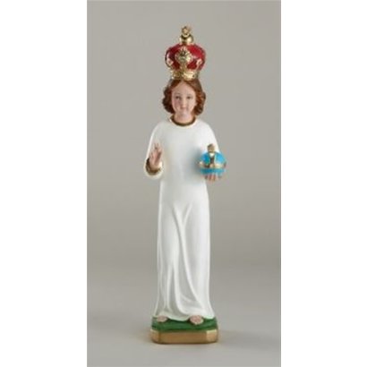 12" Plaster Infant of Prague with Plaster Crown, Made in Italy