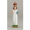 8" Plaster Infant of Prague Statue with Plaster Crown, Made in Italy