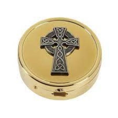 Celtic Cross Pyx 24kt Gold Plated