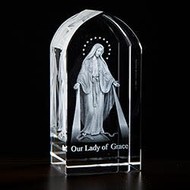 OL of Grace Etched Glass 3- 1/4" H