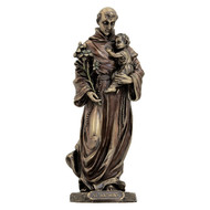St. Anthony & Child,lightly hand-painted cold cast bronze,8"