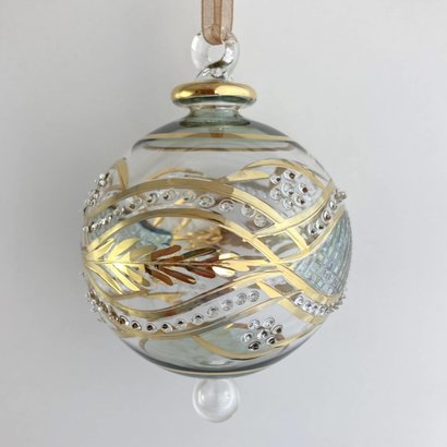 Fair Trade, Made in Egypt, Blown Glass Ornament - Green Garland