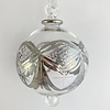 Fair Trade,  Made in Egypt, Blown Glass Ornament - Silver Garland