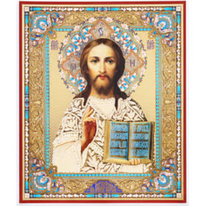 Christ The Teacher Wooden Gold Foil 8 3/4"x7 1/4"