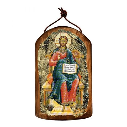 Jesus Wooden Icon Ornament
