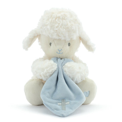 Blue Jesus Loves Me Plush Lamb