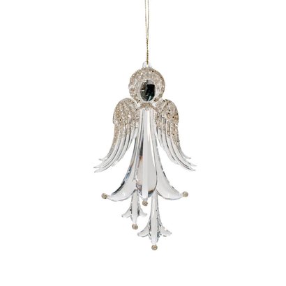 Clear Hanging Gold angel Ornament