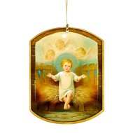 The Baby In The Manger Christmas Ornaments