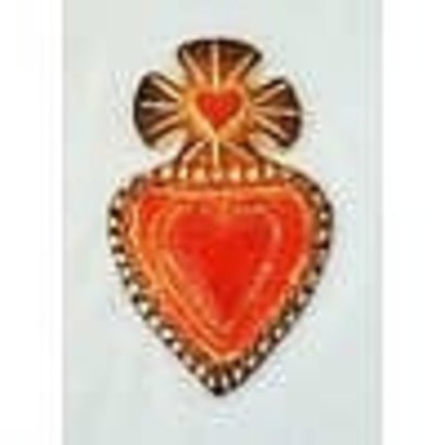 Clay Heart With Cross