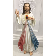 Divine Mercy Statue   16", Hand Painted in South America